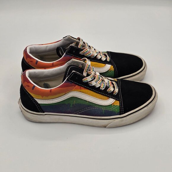 Vans Old Skool Rainbow Pride Sneakers Lace Up Canvas Shoes - Picture 4 of 13